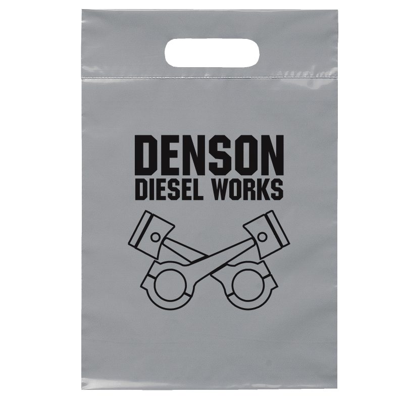 Custom 9 ½W x 14H Die Cut Handle Bag - Flexo Ink Print