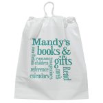 Custom 9½W x 12H Cotton Draw Bag - Flexo Ink Print