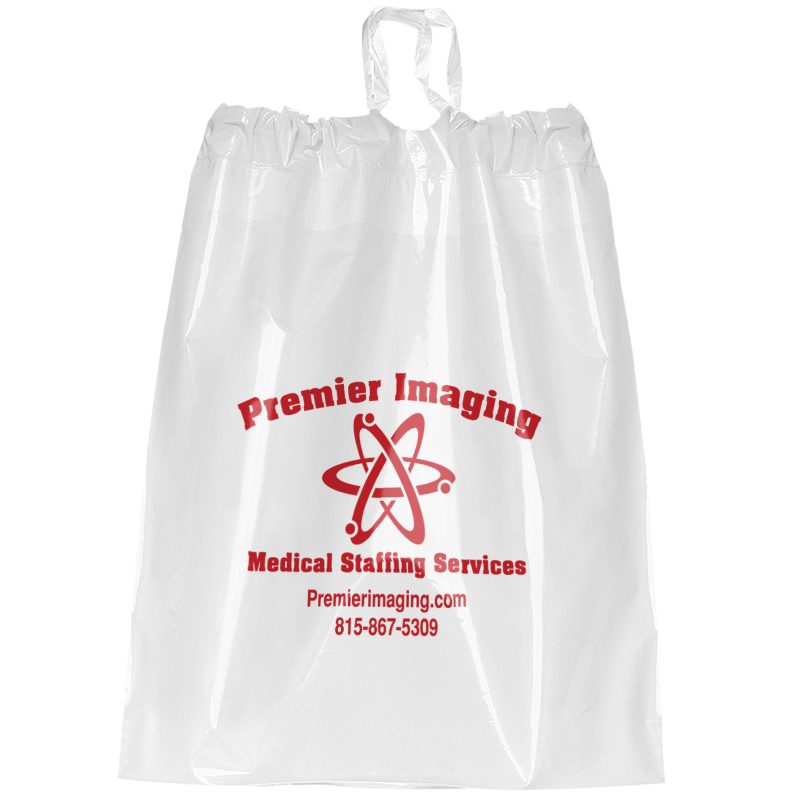 Custom 9½W x 12H Poly-Draw Bag - Flexo Ink Print - 3