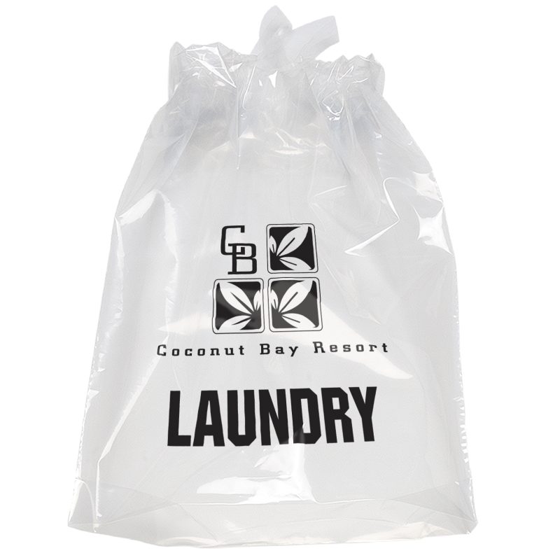 Custom 9½W x 12H Poly-Draw Bag - Flexo Ink Print