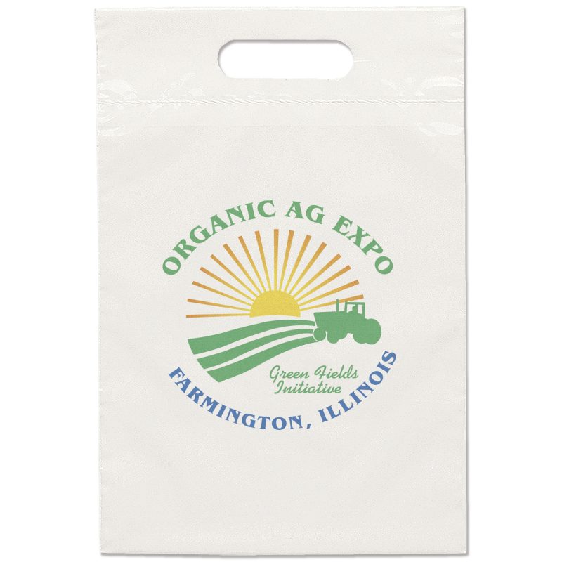 Custom 9½W x 14H Eco Die Cut Handle Bag - Dynamic Color