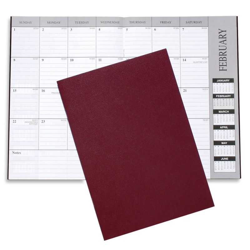 Custom Academic Monthly Desk Planner - Leatherette - 1