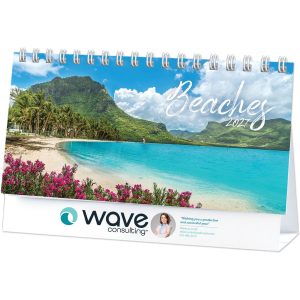 Custom Beaches Full Color Desk Calendar