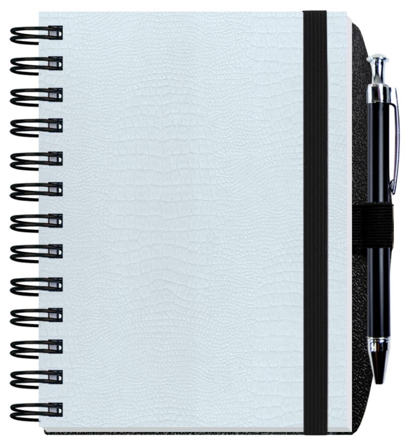 Custom Embossed Alligator Textured Journal w/100 Sheets & Pen (5"x 7") - 1