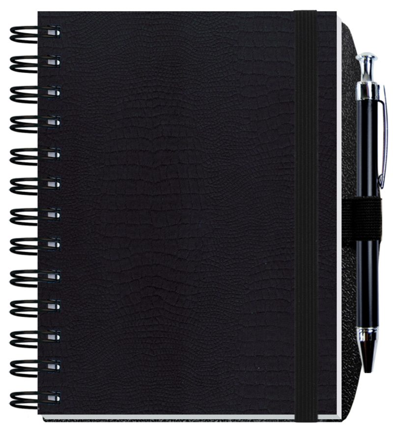 Custom Embossed Alligator Textured Journal w/100 Sheets & Pen (5"x 7") - 4