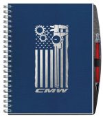 Custom Embossed Alligator Textured Journal w/100 Sheets & Pen (8 ½"x 11") - 2