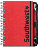 Custom Embossed Alligator Textured Journal w/50 Sheets & Pen (4"x 6") - 4