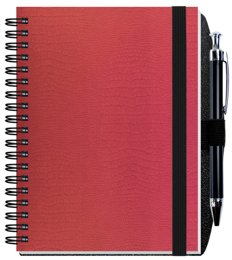 Custom Embossed Alligator Textured Journal w/50 Sheets & Pen (5"x 7") - 8