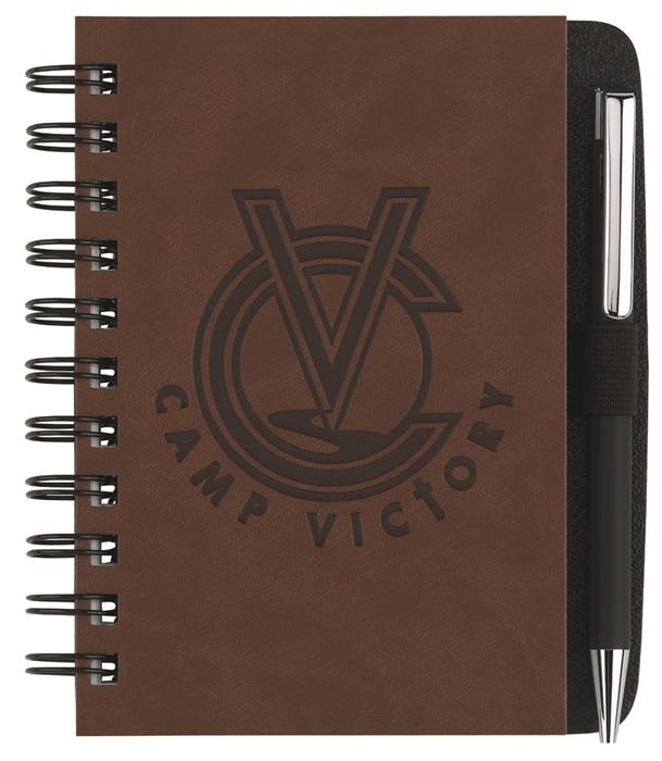 Executive-Journals-w100-Sheets-Pen-4x-6-JJ2E-PS Custom Executive Journals w/100 Sheets & Pen (4"x 6")
