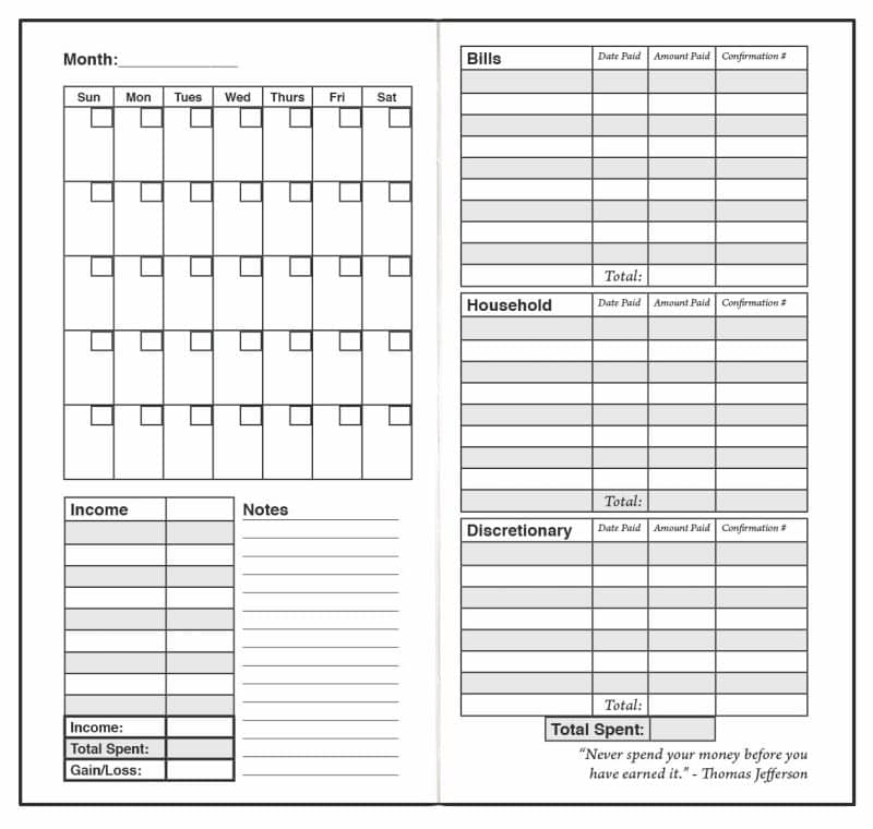 Custom Financial Budget Pocket Planner Leatherette Cover - 2