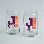 Custom Full Color Can Shape Glass Gift Set Of 2