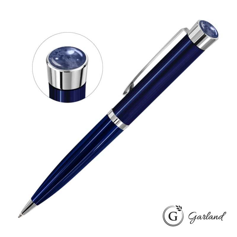 Custom Garland® Executive Color Aura Ballpoint Pen - Chrome - 6