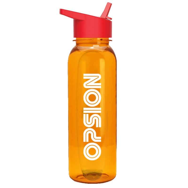 Custom Garyline® Boss Embossed Tritan® Bottle with Flip-Straw Lid - 24 oz. - 5