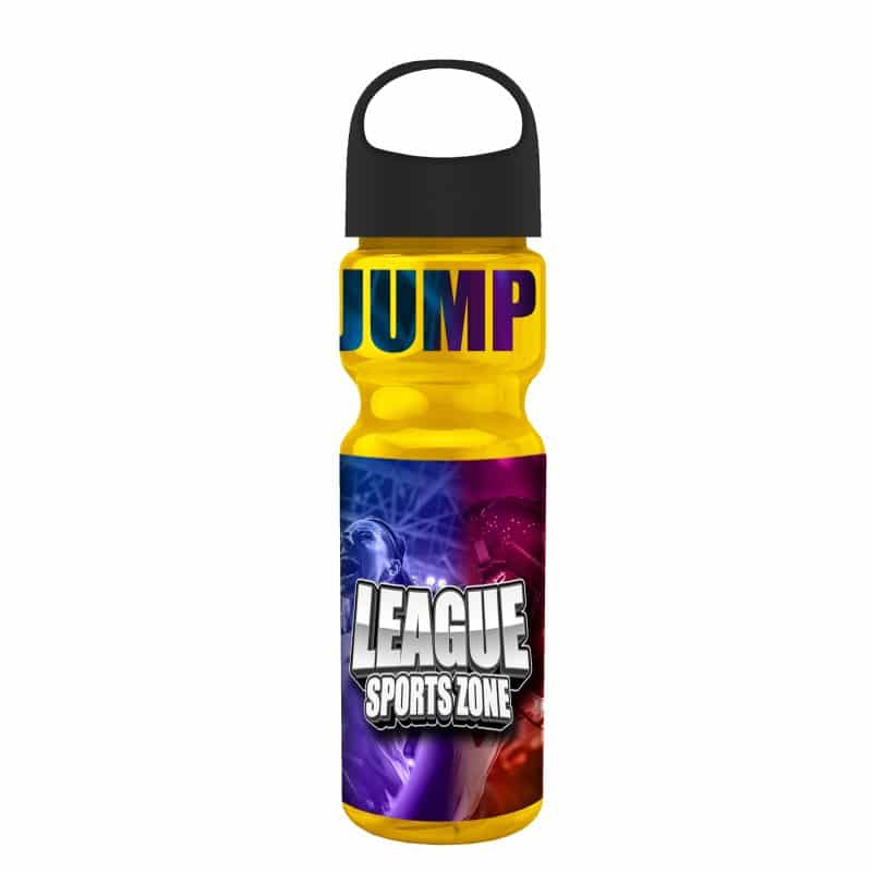 Custom Garyline® Champ Bottle with Oval Crest Lid - 28 oz. - 9