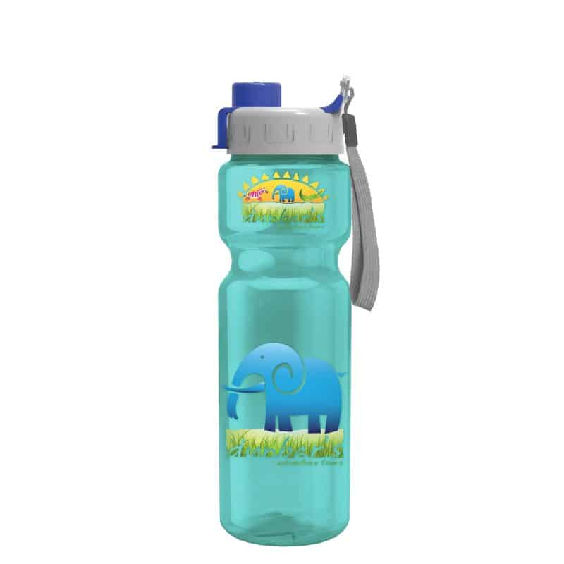 Custom Garyline® Champ Bottle with Quick-Snap Lid - 28 oz. - 7