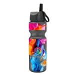 Custom Garyline® Champ Bottle with Ring-Straw Lid - 28 oz. - 1