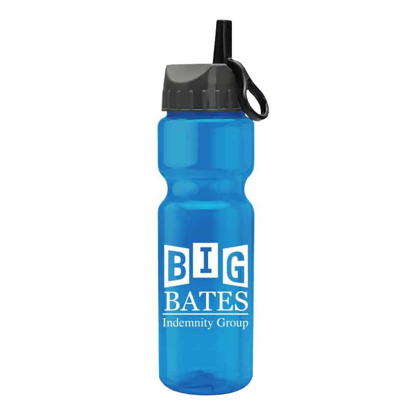 Custom Garyline® Champ Bottle with Ring-Straw Lid - 28 oz. - 2