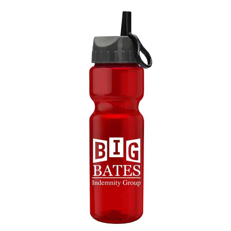 Custom Garyline® Champ Bottle with Ring-Straw Lid - 28 oz. - 6
