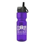 Custom Garyline® Champ Bottle with Ring-Straw Lid - 28 oz. - 8