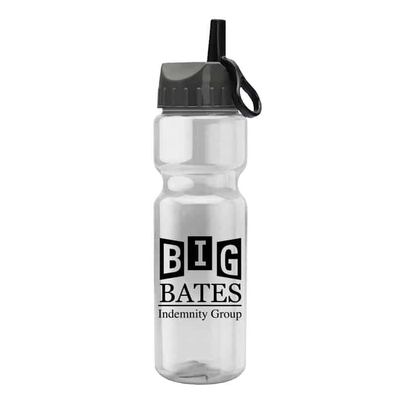 Custom Garyline® Champ Bottle with Ring-Straw Lid - 28 oz.