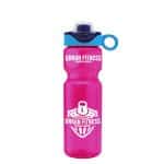 Custom Garyline® Champ Bottle with Two-Tone Drink-Thru Lid with Silicone Loop - 28 oz. - 4