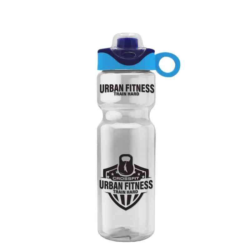 Custom Garyline® Champ Bottle with Two-Tone Drink-Thru Lid with Silicone Loop - 28 oz.