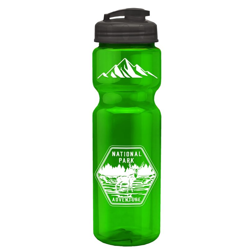 Custom Garyline® Champ Recycled Bottle with Flip-Top Lid - 28 oz. - 4