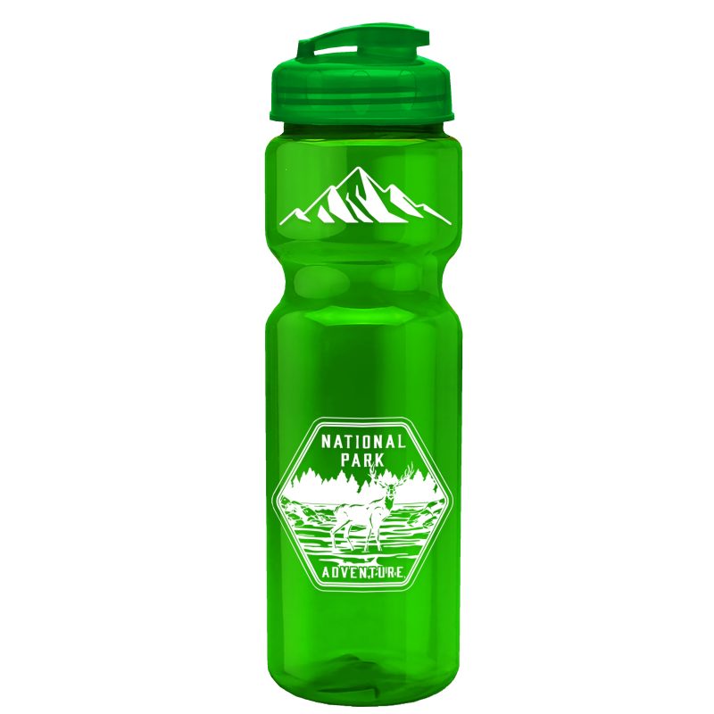 Custom Garyline® Champ Recycled Bottle with Flip-Top Lid - 28 oz. - 5