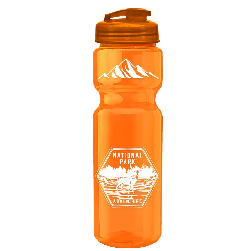 Custom Garyline® Champ Recycled Bottle with Flip-Top Lid - 28 oz. - 7