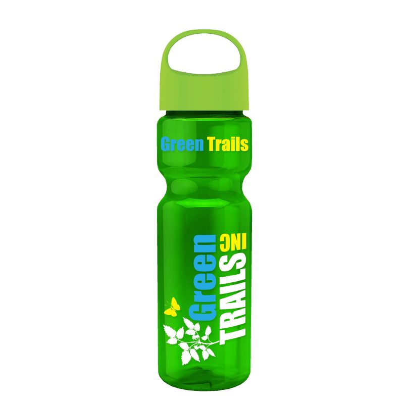 Custom Garyline® Champ Recycled Bottle with Oval Crest Lid - 28 oz. - 3