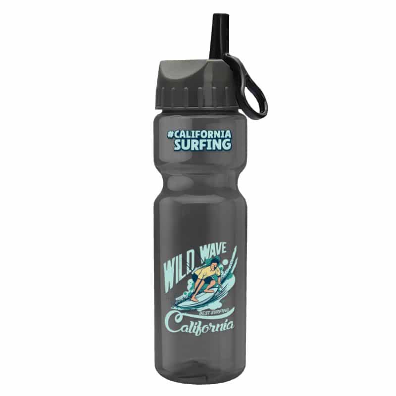 Custom Garyline® Champ Recycled Bottle with Ring-Straw Lid - 28 oz. - 1
