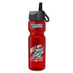 Custom Garyline® Champ Recycled Bottle with Ring-Straw Lid - 28 oz. - 5