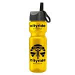 Custom Garyline® Champ Recycled Bottle with Ring-Straw Lid - 28 oz. - 8