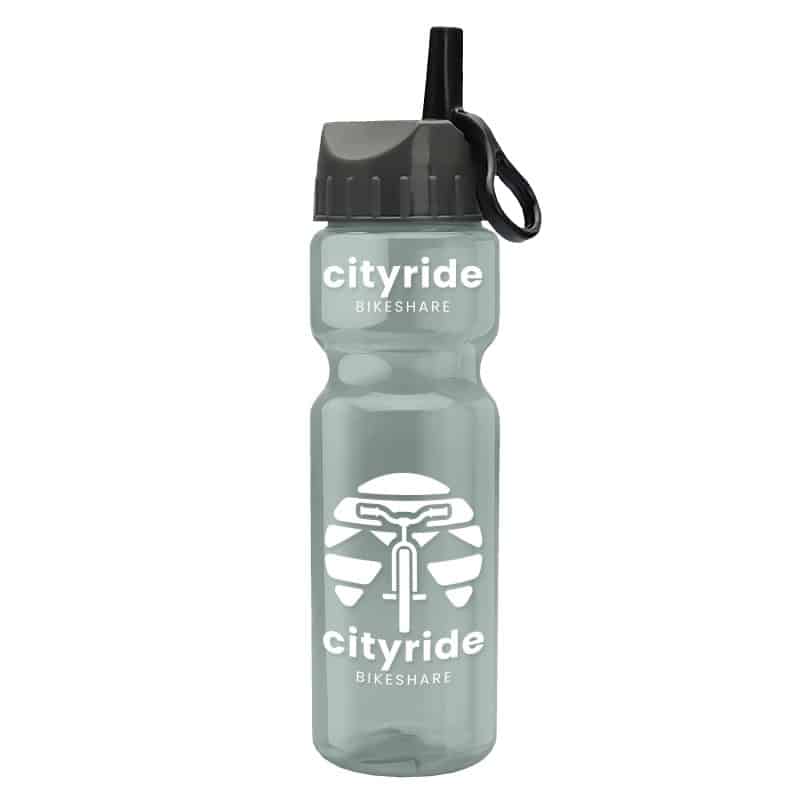 Custom Garyline® Champ Recycled Bottle with Ring-Straw Lid - 28 oz.
