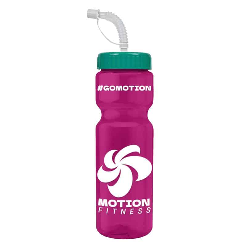 Custom Garyline® Champ Recycled Bottle with Straw Lid - 28 oz. - 4