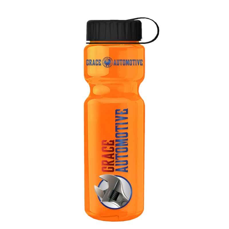 Custom Garyline® Champ Recycled Bottle with Tethered Lid - 28 oz. - 5