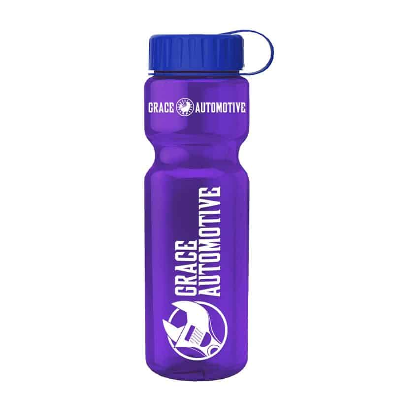 Custom Garyline® Champ Recycled Bottle with Tethered Lid - 28 oz. - 8