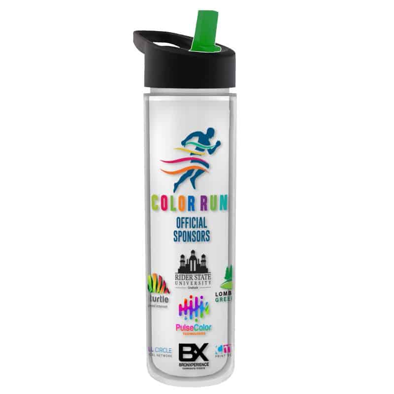 Custom Garyline® Chiller Insulated Bottle with Flip-Straw Lid and Full-Color Insert - 16 oz. - 2