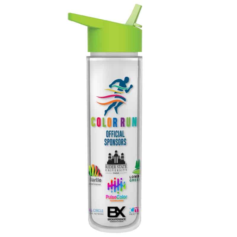 Custom Garyline® Chiller Insulated Bottle with Flip-Straw Lid and Full-Color Insert - 16 oz. - 4