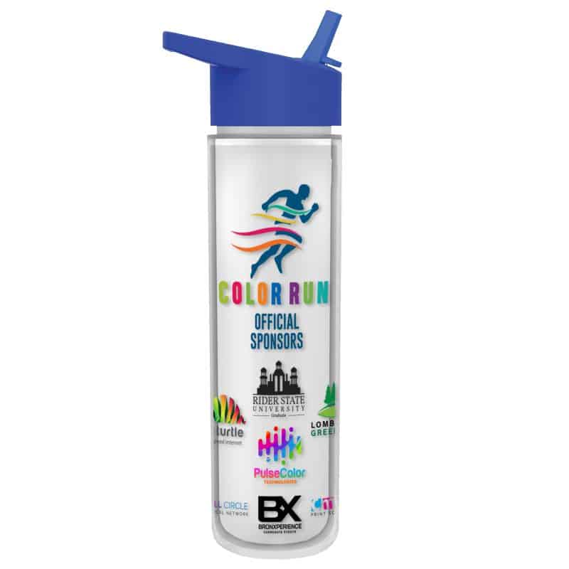 Custom Garyline® Chiller Insulated Bottle with Flip-Straw Lid and Full-Color Insert - 16 oz. - 7