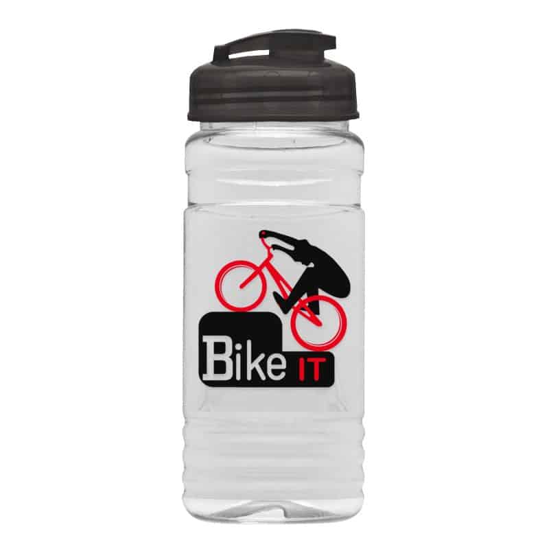 Custom Garyline® Clear Bottle with Flip-Top Lid - 20 oz. - 5
