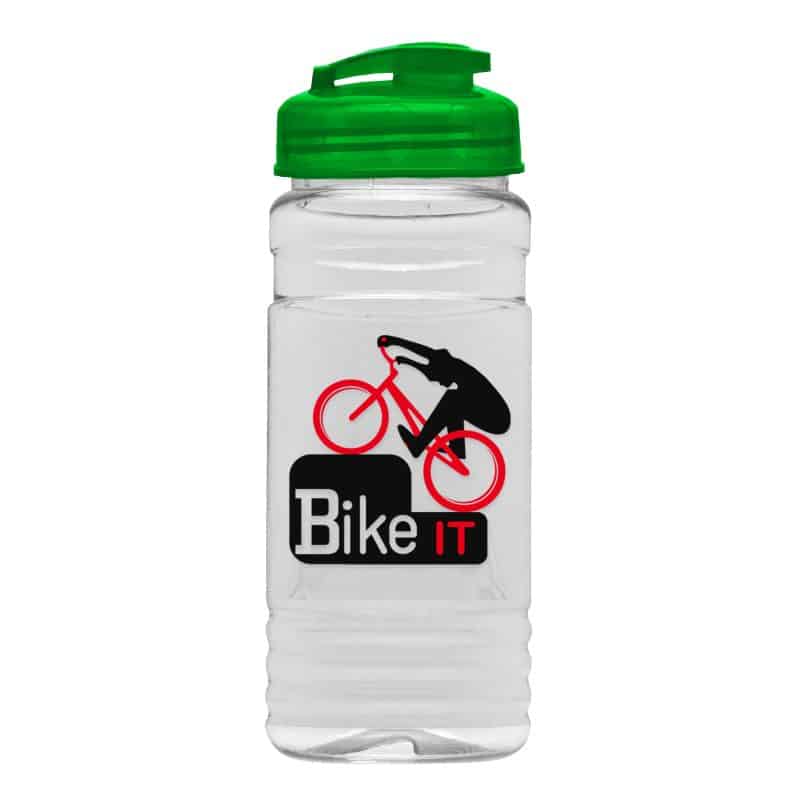 Custom Garyline® Clear Bottle with Flip-Top Lid - 20 oz. - 7