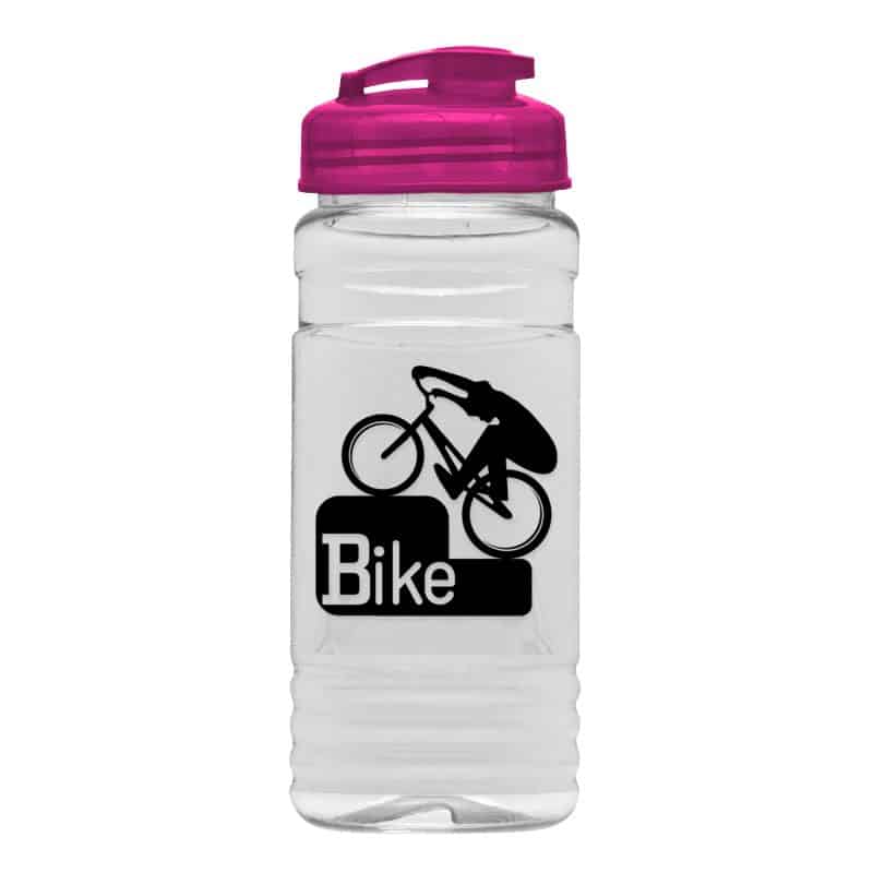 Custom Garyline® Clear Bottle with Flip-Top Lid - 20 oz. - 8