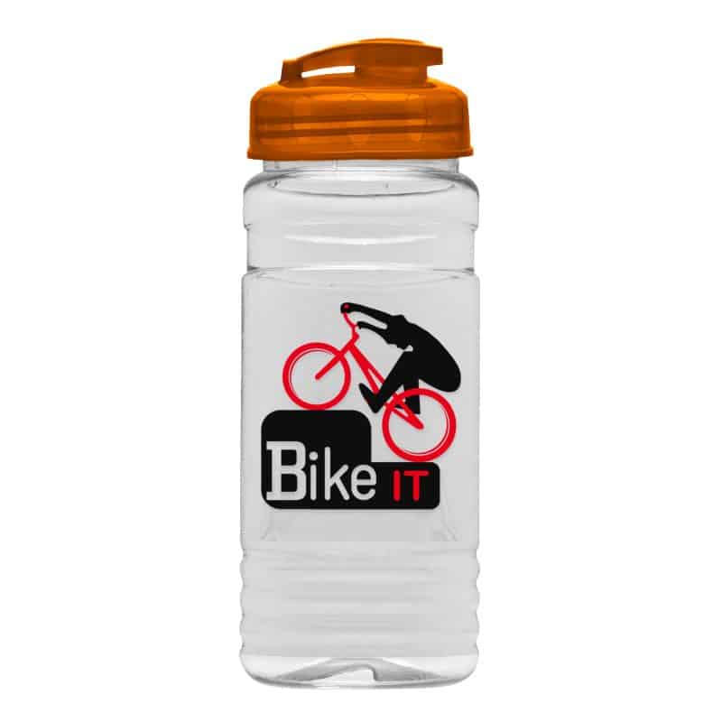 Custom Garyline® Clear Bottle with Flip-Top Lid - 20 oz. - 9