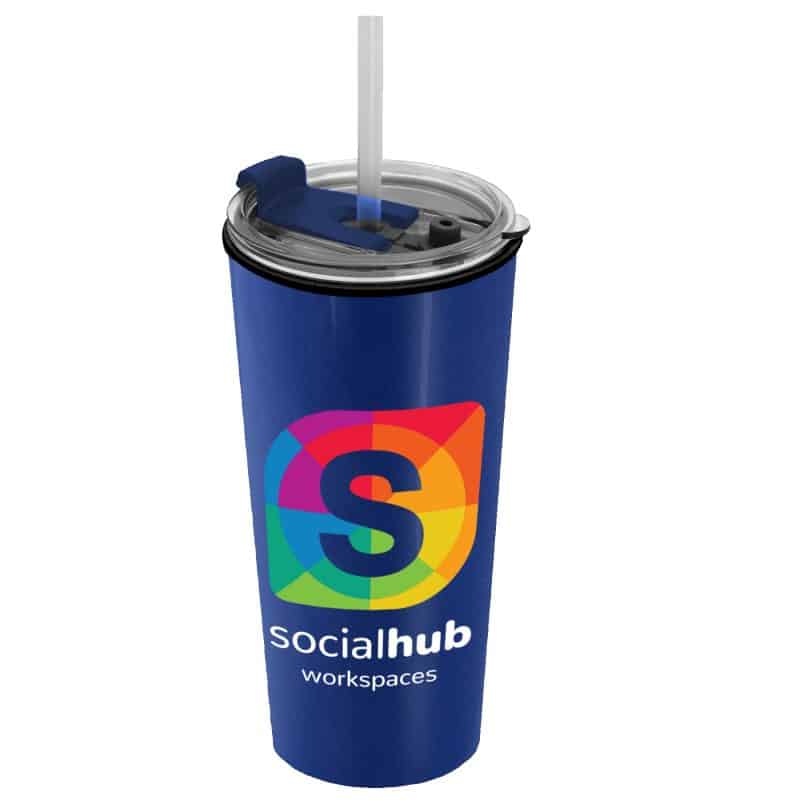 Custom Garyline® Explore Travel Tumbler with 2-in-1 Lid with Straw - 18 oz. - 1