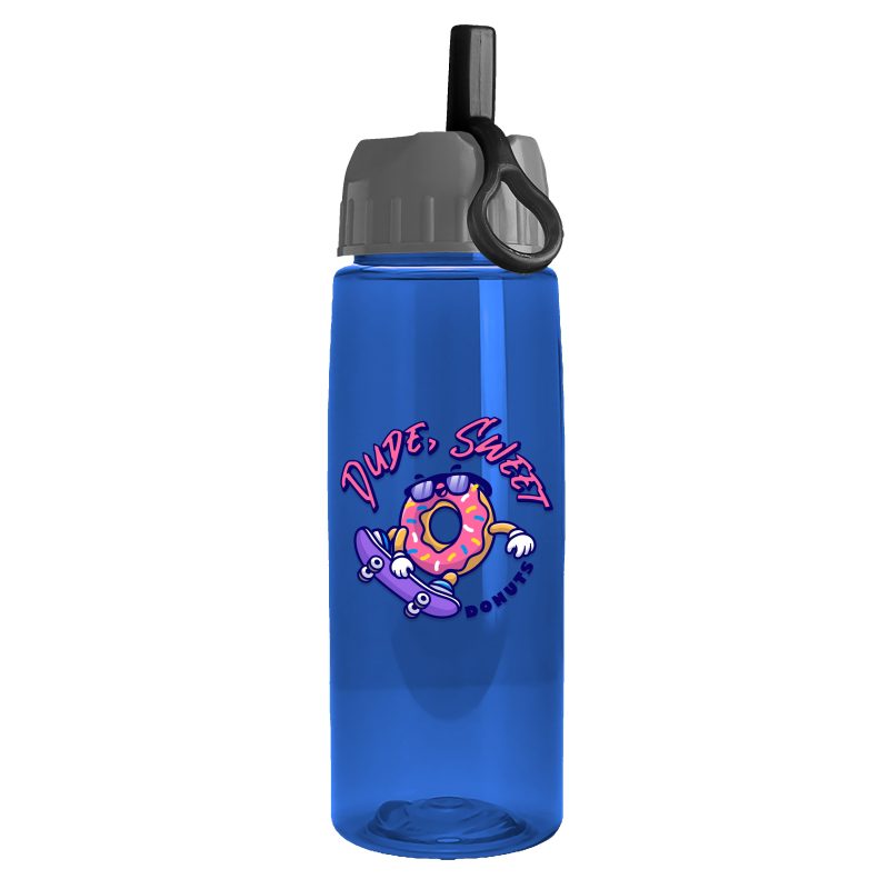 Custom Garyline® Flair Tritan® Bottle with Ring-Straw Lid - 26 oz. - 3