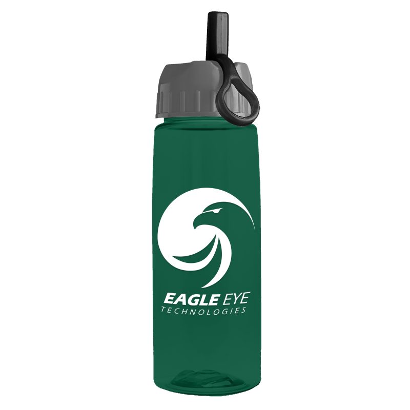 Custom Garyline® Flair Tritan® Bottle with Ring-Straw Lid - 26 oz. - 4