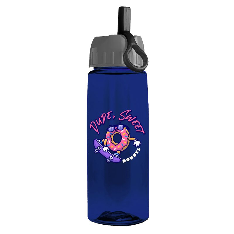 Custom Garyline® Flair Tritan® Bottle with Ring-Straw Lid - 26 oz. - 9