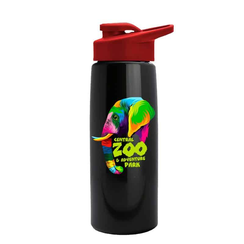 Custom Garyline® Flair Tritan® Metallike Bottle with Drink-Thru Lid - 26 oz. - 1