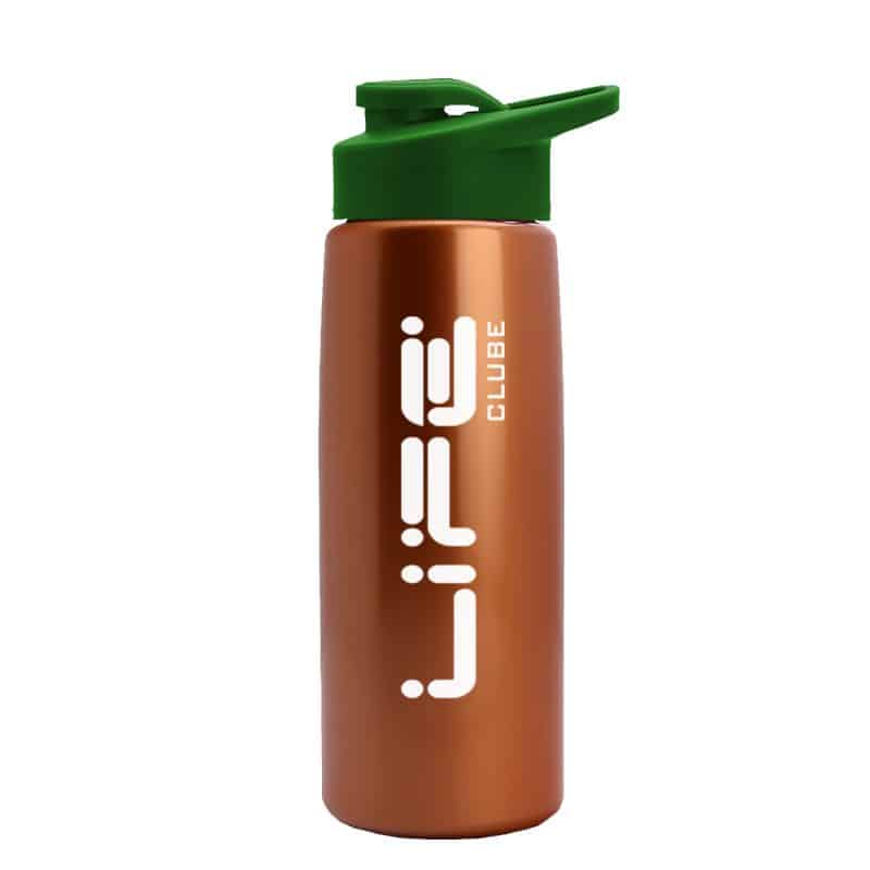 Custom Garyline® Flair Tritan® Metallike Bottle with Drink-Thru Lid - 26 oz. - 4